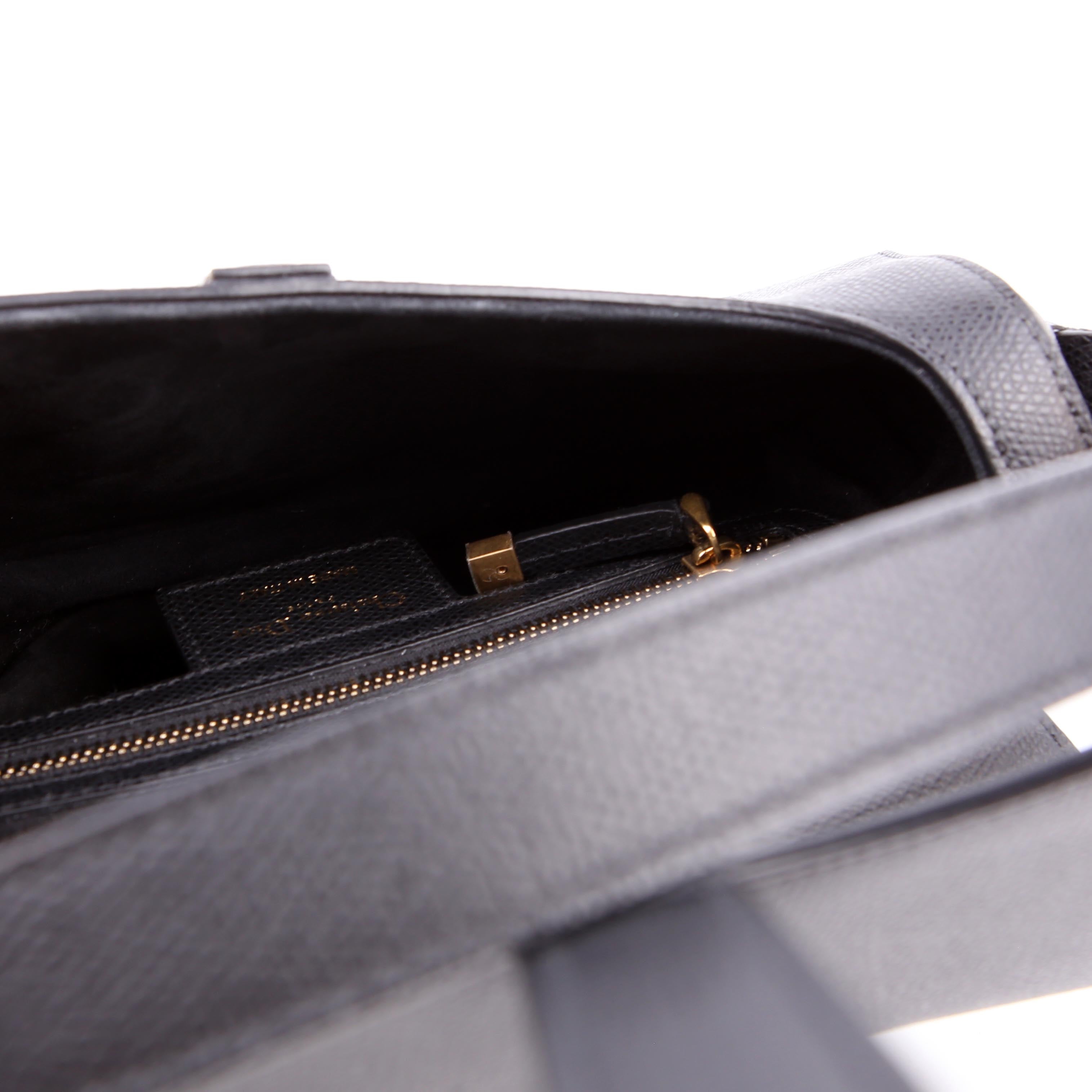 Christian Dior Saddle Bag Leather Black