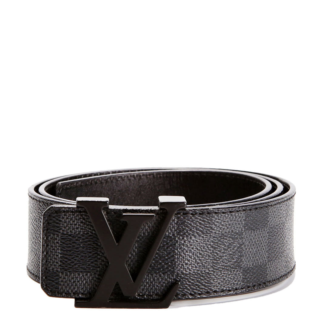 Louis Vuitton LV Initiales 40MM Reversible Leather/Damier Graphite Belt Size 90/36