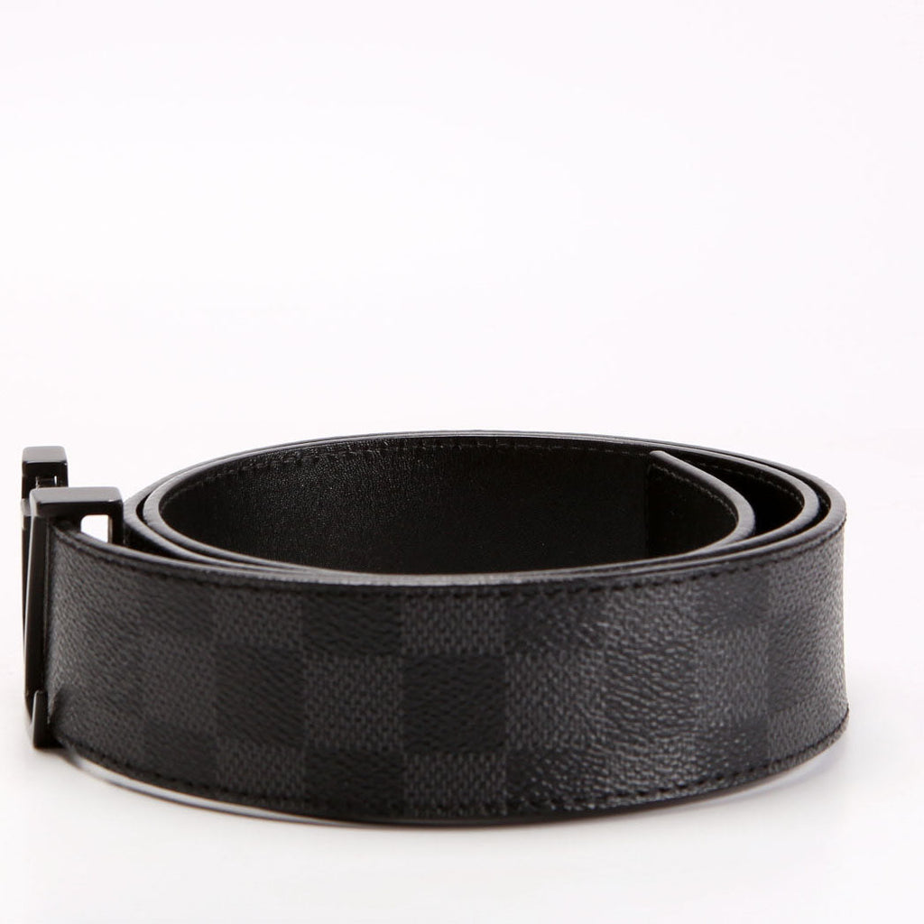 Louis Vuitton LV Initiales 40MM Reversible Leather/Damier Graphite Belt Size 90/36