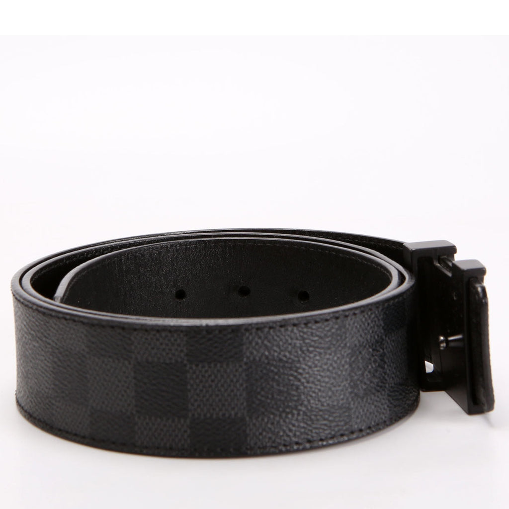 Louis Vuitton LV Initiales 40MM Reversible Leather/Damier Graphite Belt Size 90/36