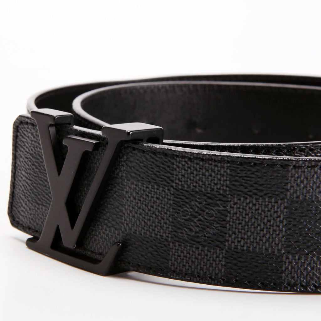 Louis Vuitton LV Initiales 40MM Reversible Leather/Damier Graphite Belt Size 90/36