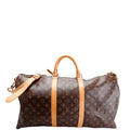 Louis Vuitton Keepall 55 Monogram Bandouliere Brown