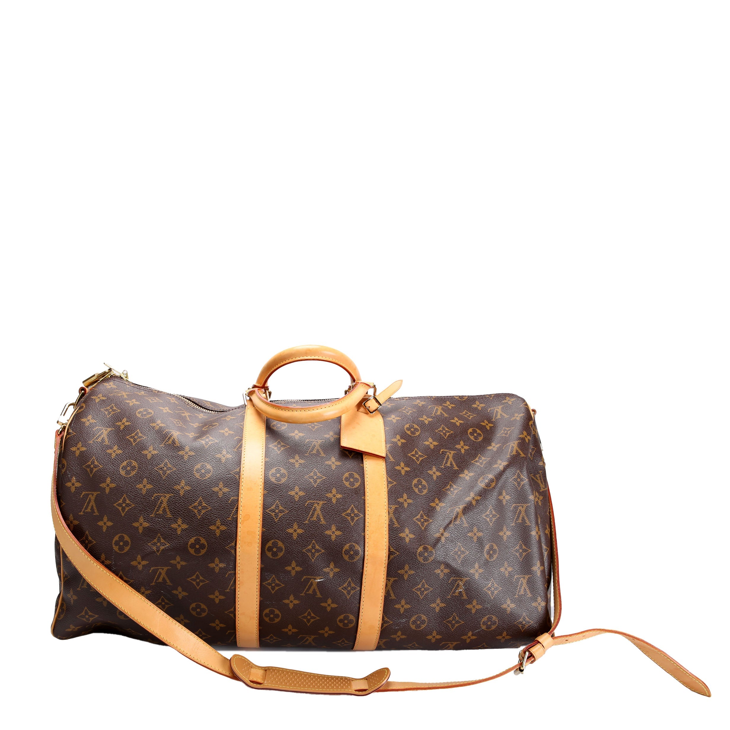Louis Vuitton Keepall 55 Monogram Bandouliere Brown