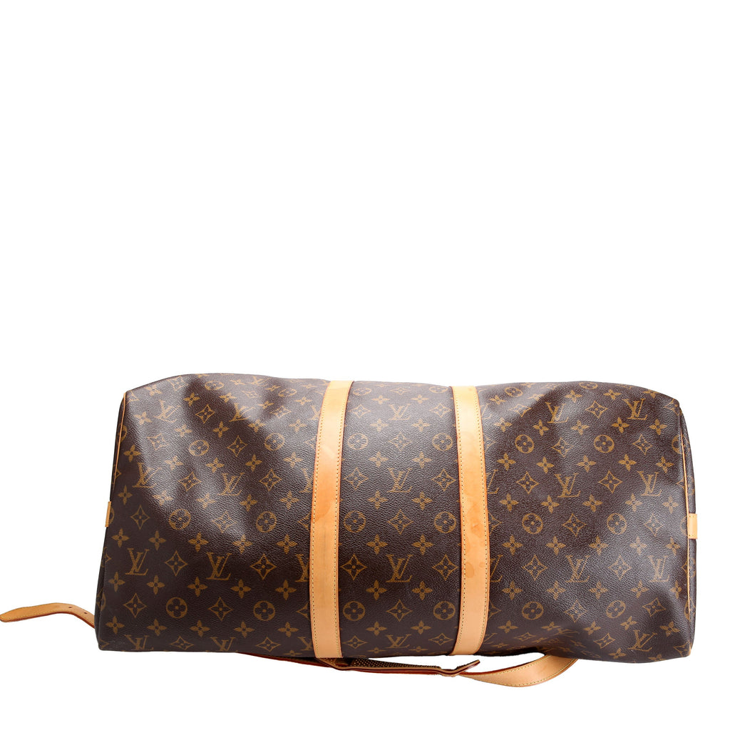 Louis Vuitton Keepall 55 Monogram Bandouliere Brown