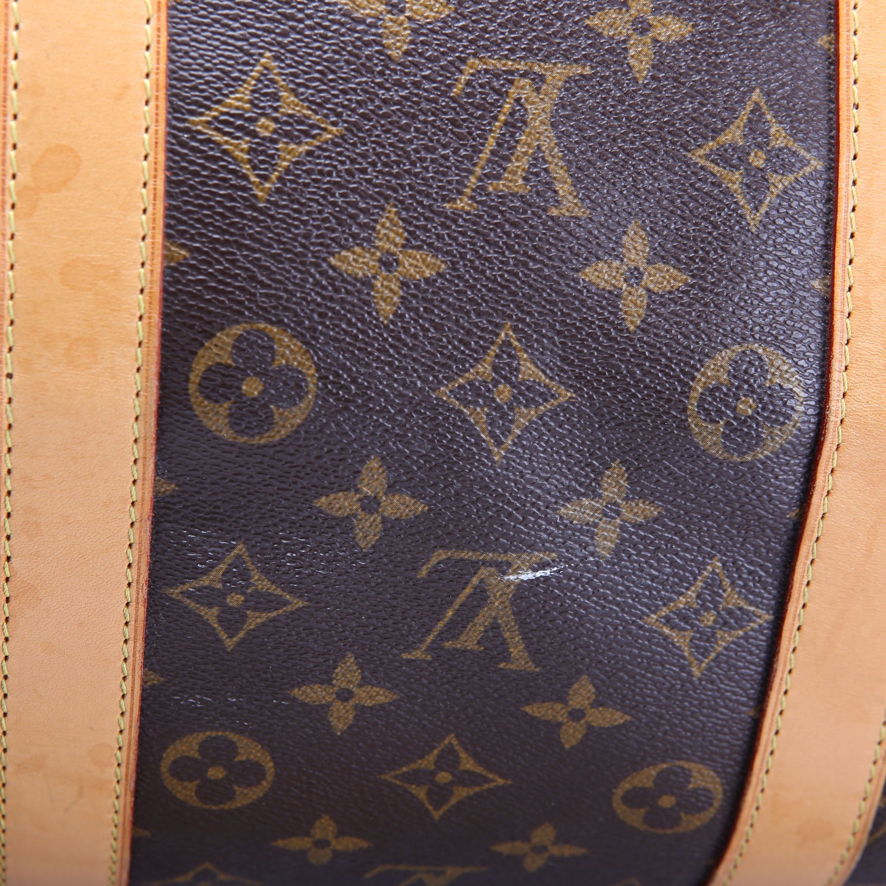 Louis Vuitton Keepall 55 Monogram Bandouliere Brown
