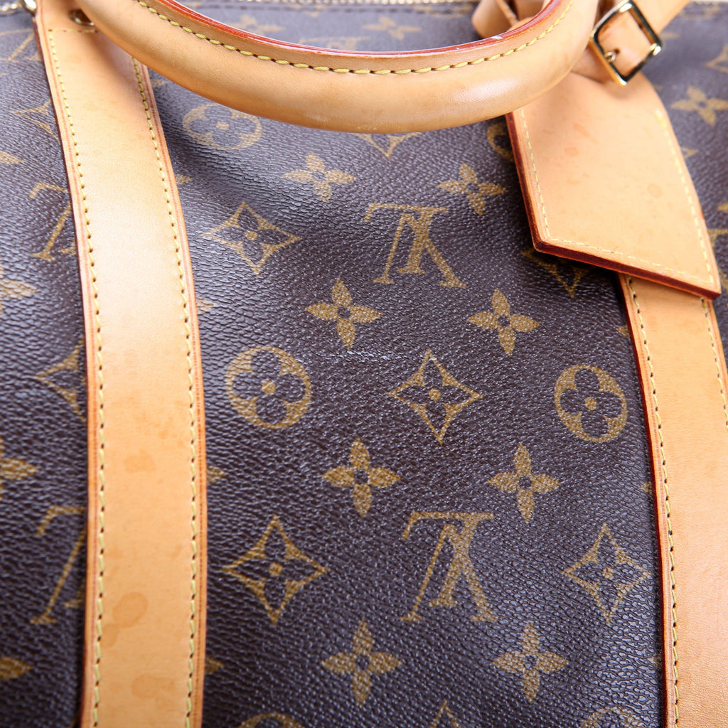 Louis Vuitton Keepall 55 Monogram Bandouliere Brown