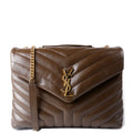 Saint Laurent Loulou Medium Quilted 574946 Brown
