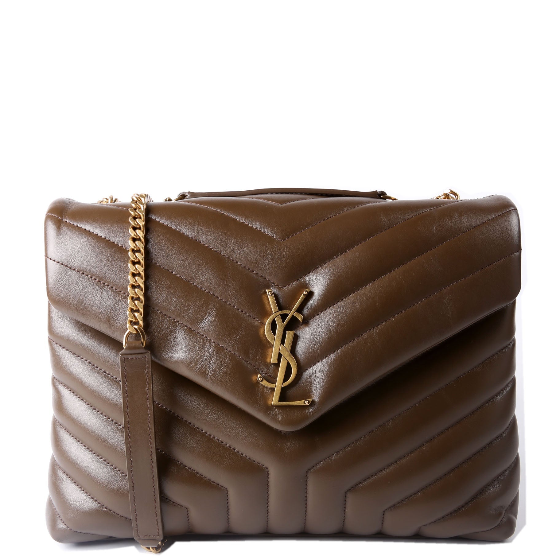 Saint Laurent Loulou Medium Quilted 574946 Brown