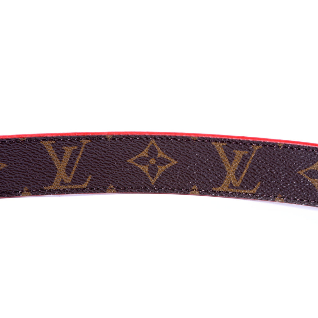 Louis Vuitton LV Initiales 30MM Reversible Letaher/Monogram Belt Size 90/36 Red