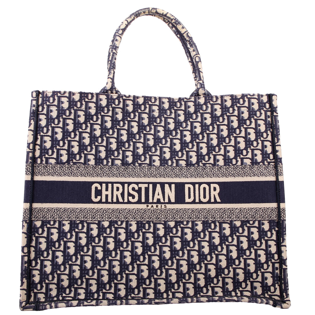 Christian Dior Book Tote Large Navy