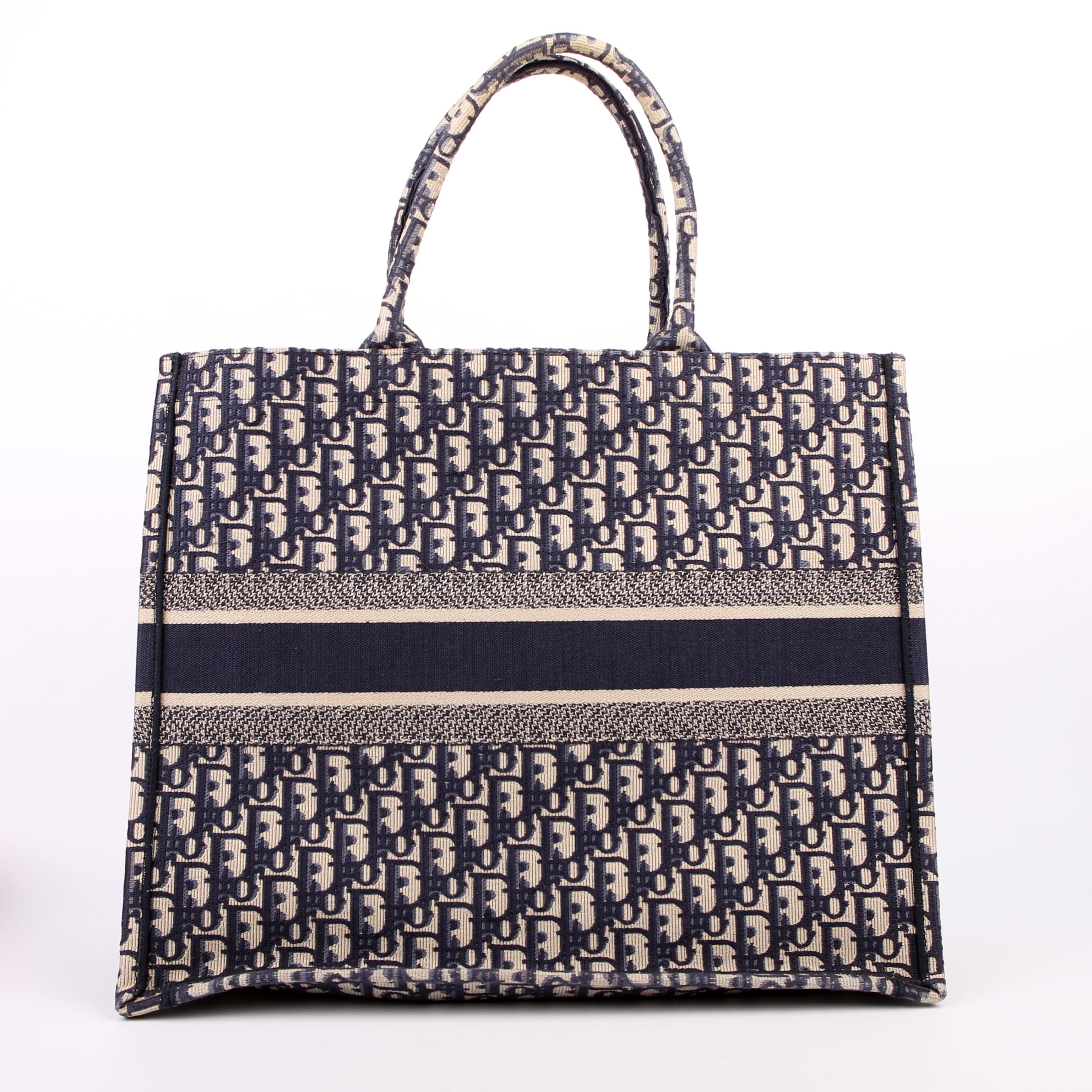 Christian Dior Book Tote Large Navy