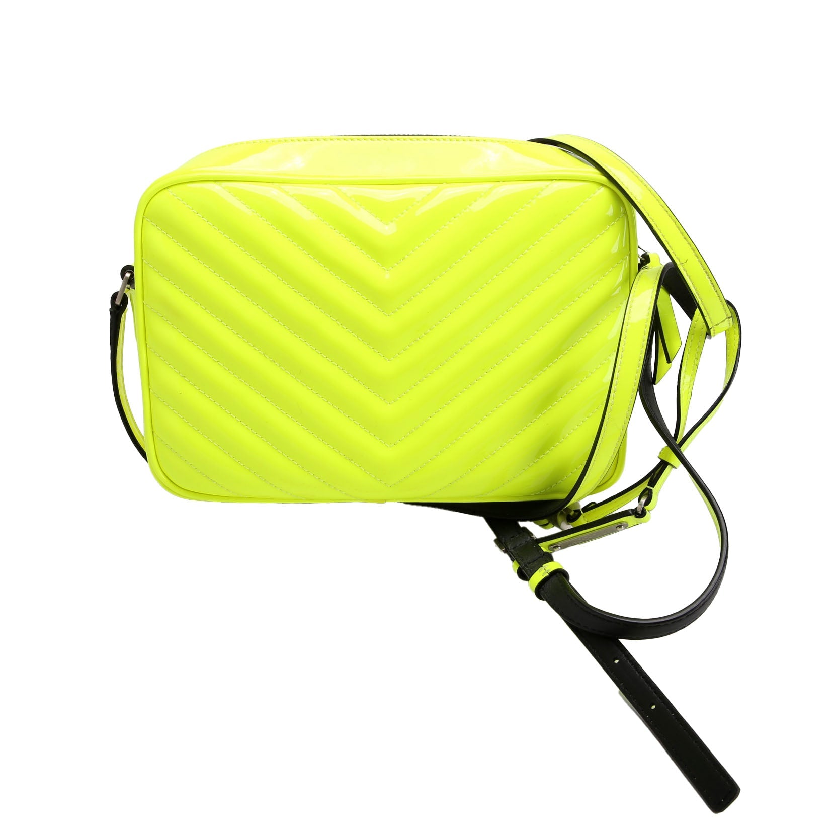 Saint Laurent Lou Camera Bag Quilted Patent 574495 Yellow