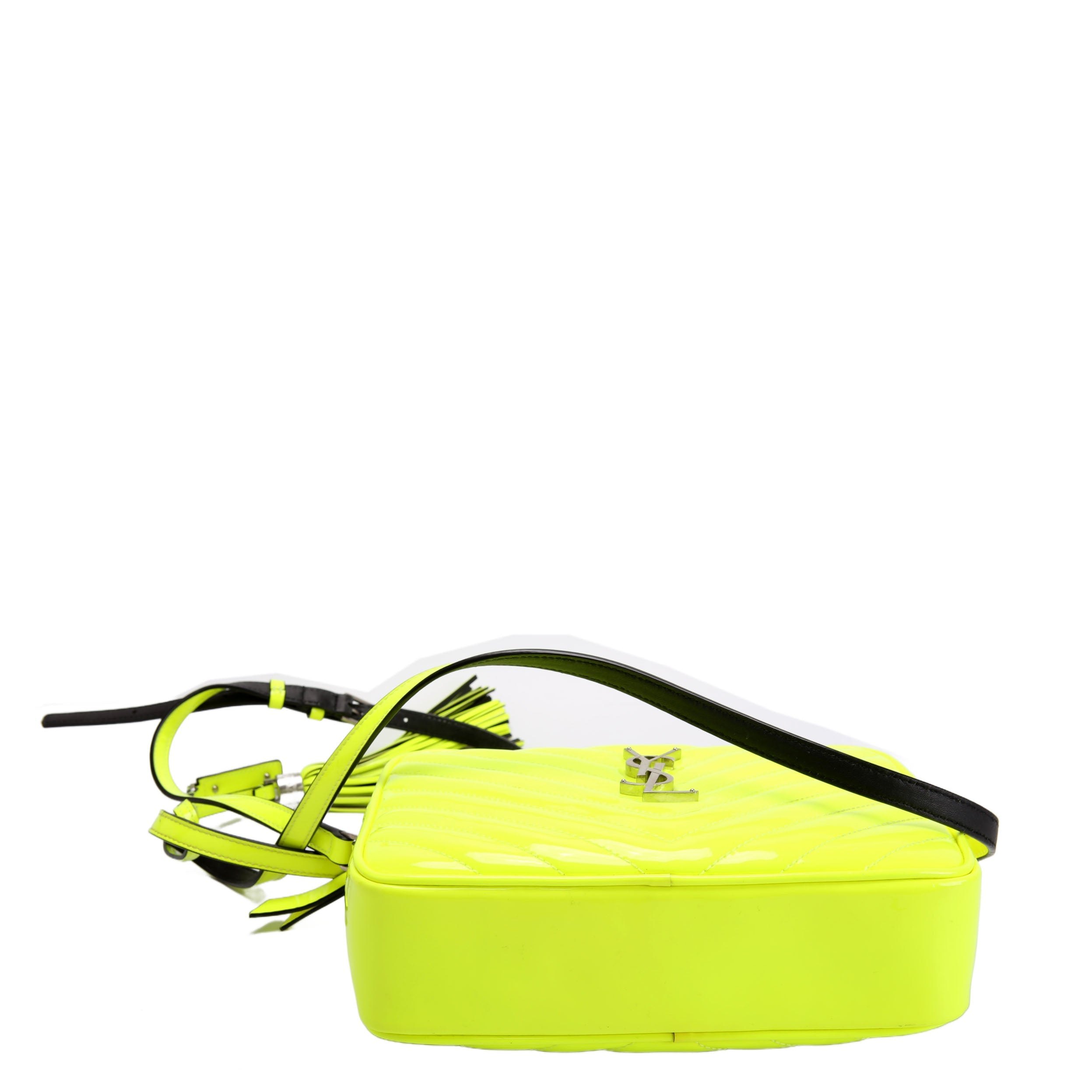 Saint Laurent Lou Camera Bag Quilted Patent 574495 Yellow