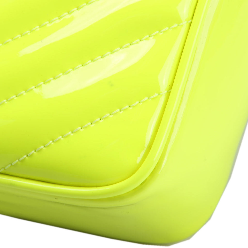 Saint Laurent Lou Camera Bag Quilted Patent 574495 Yellow