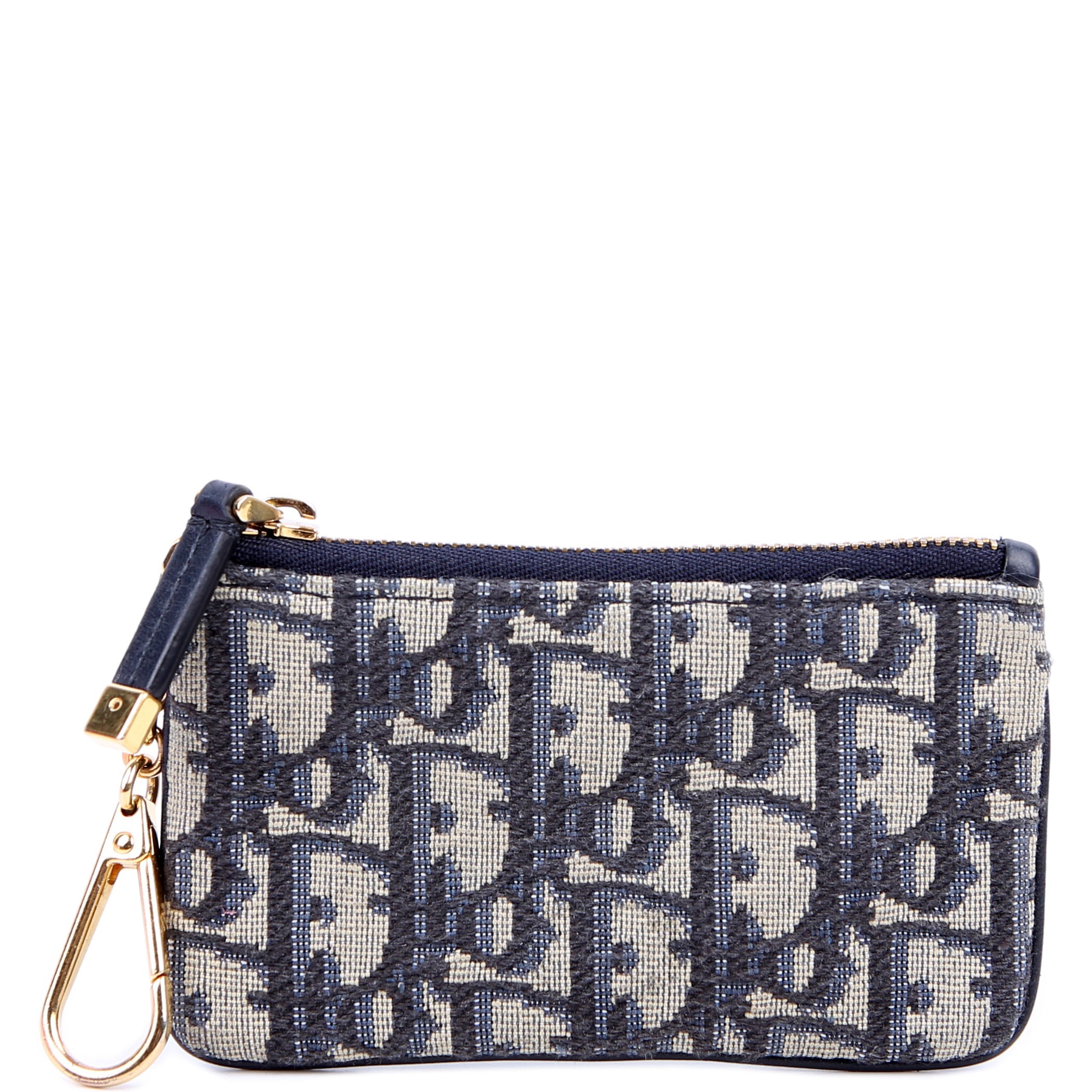 Christian Dior Oblique Coin/Key Case Blue