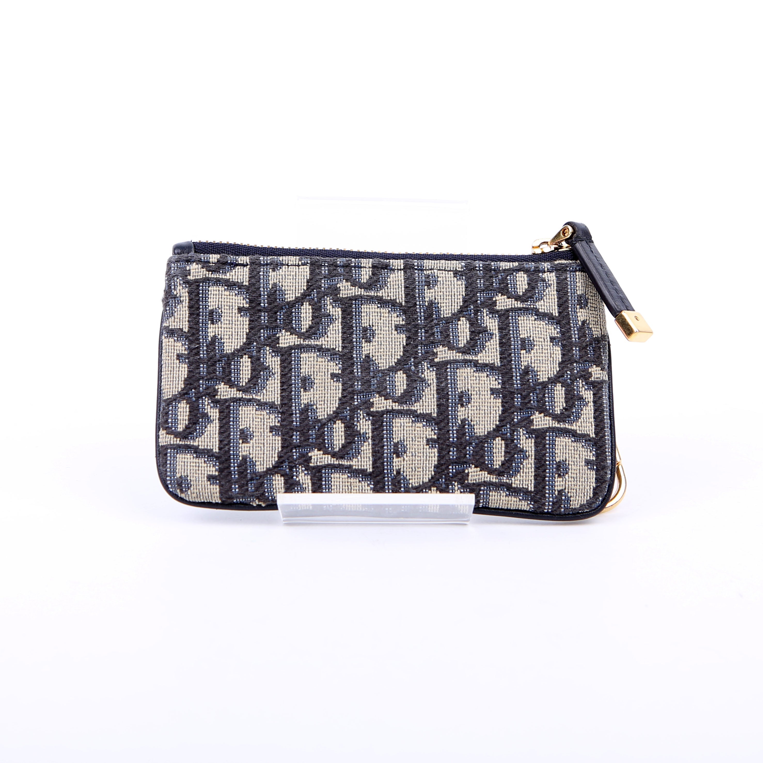 Christian Dior Oblique Coin/Key Case Blue