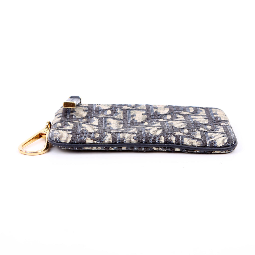 Christian Dior Oblique Coin/Key Case Blue