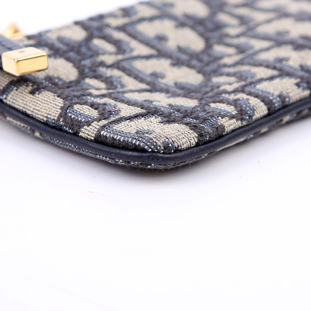 Christian Dior Oblique Coin/Key Case Blue
