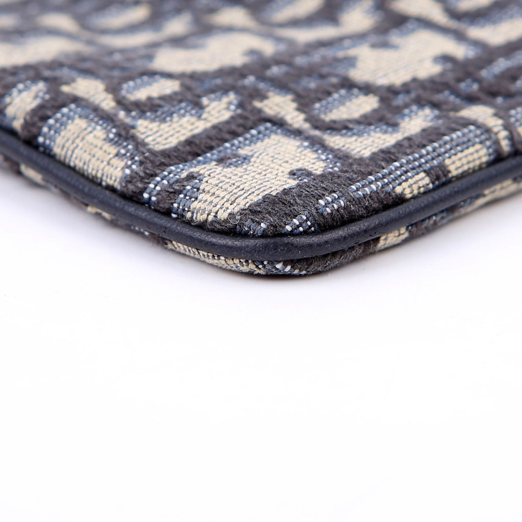 Christian Dior Oblique Coin/Key Case Blue
