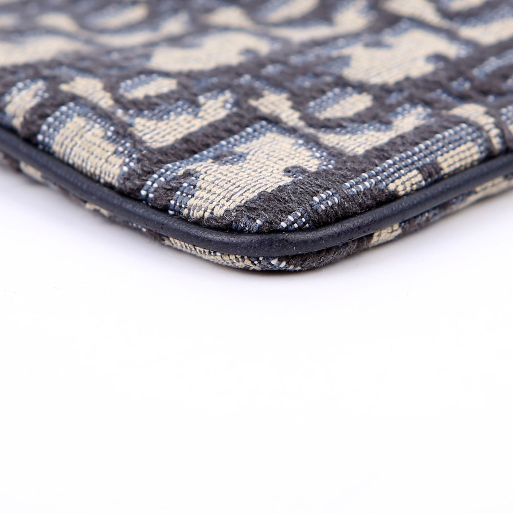 Christian Dior Oblique Coin/Key Case Blue
