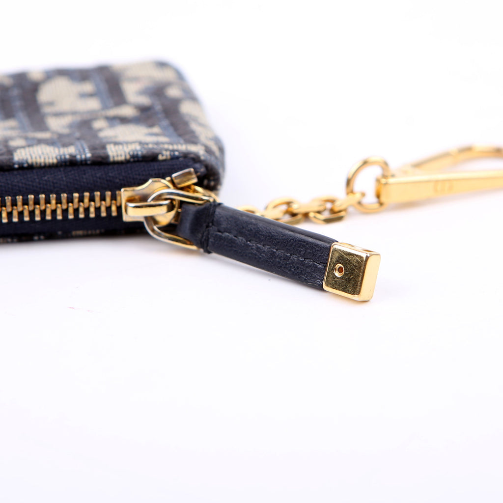 Christian Dior Oblique Coin/Key Case Blue