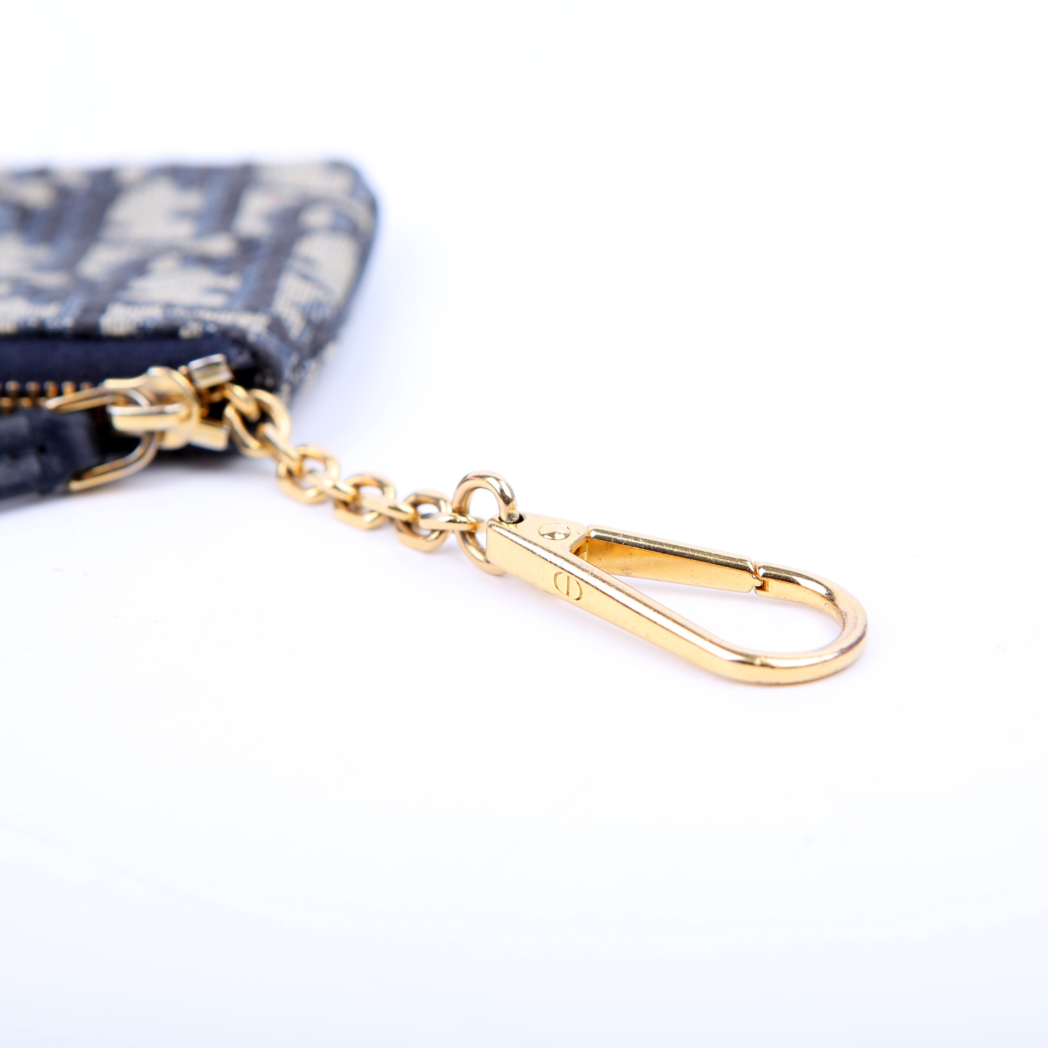 Christian Dior Oblique Coin/Key Case Blue