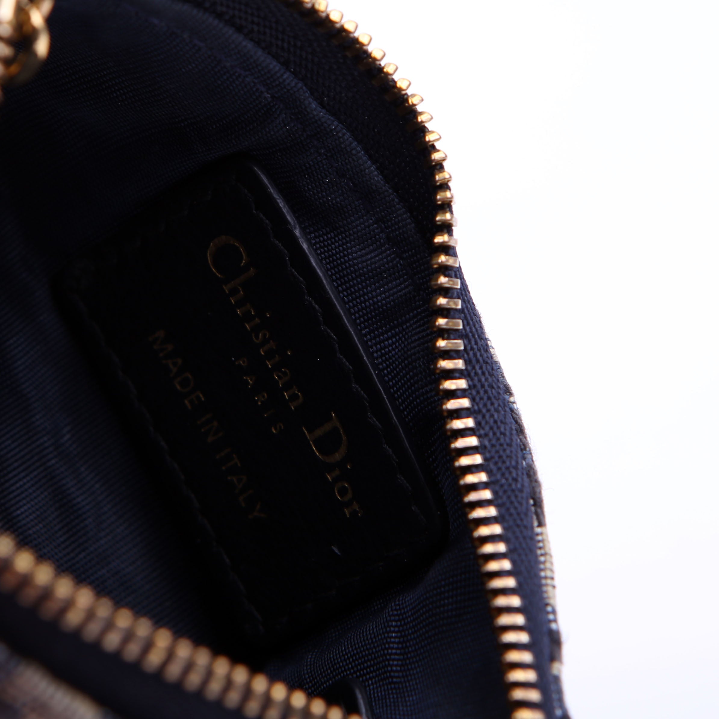 Christian Dior Oblique Coin/Key Case Blue