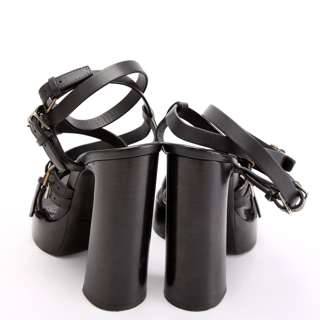 Saint Laurent Platz Platform Sandal Heels Size 39