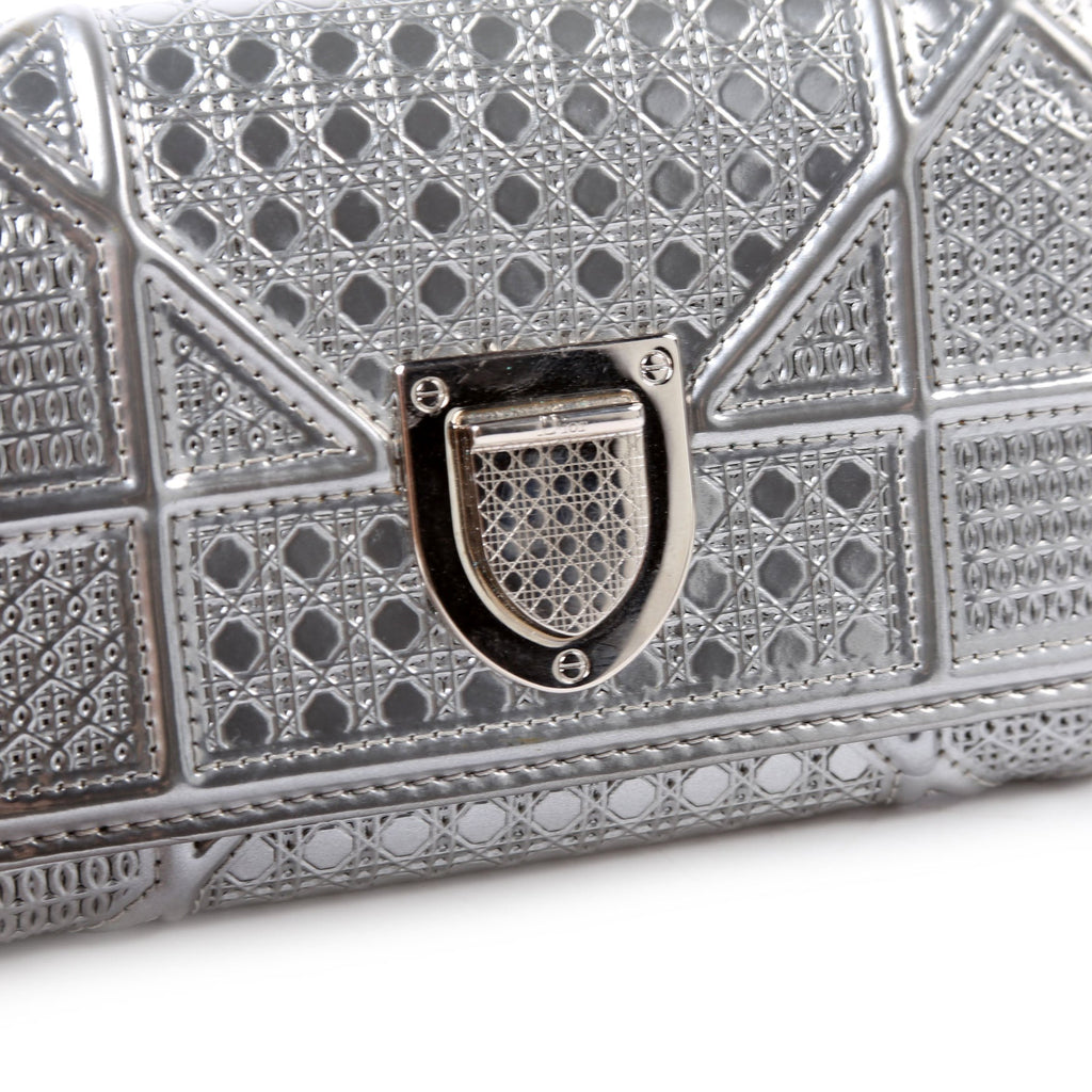 Christian Dior Diorama Compact Wallet Silver
