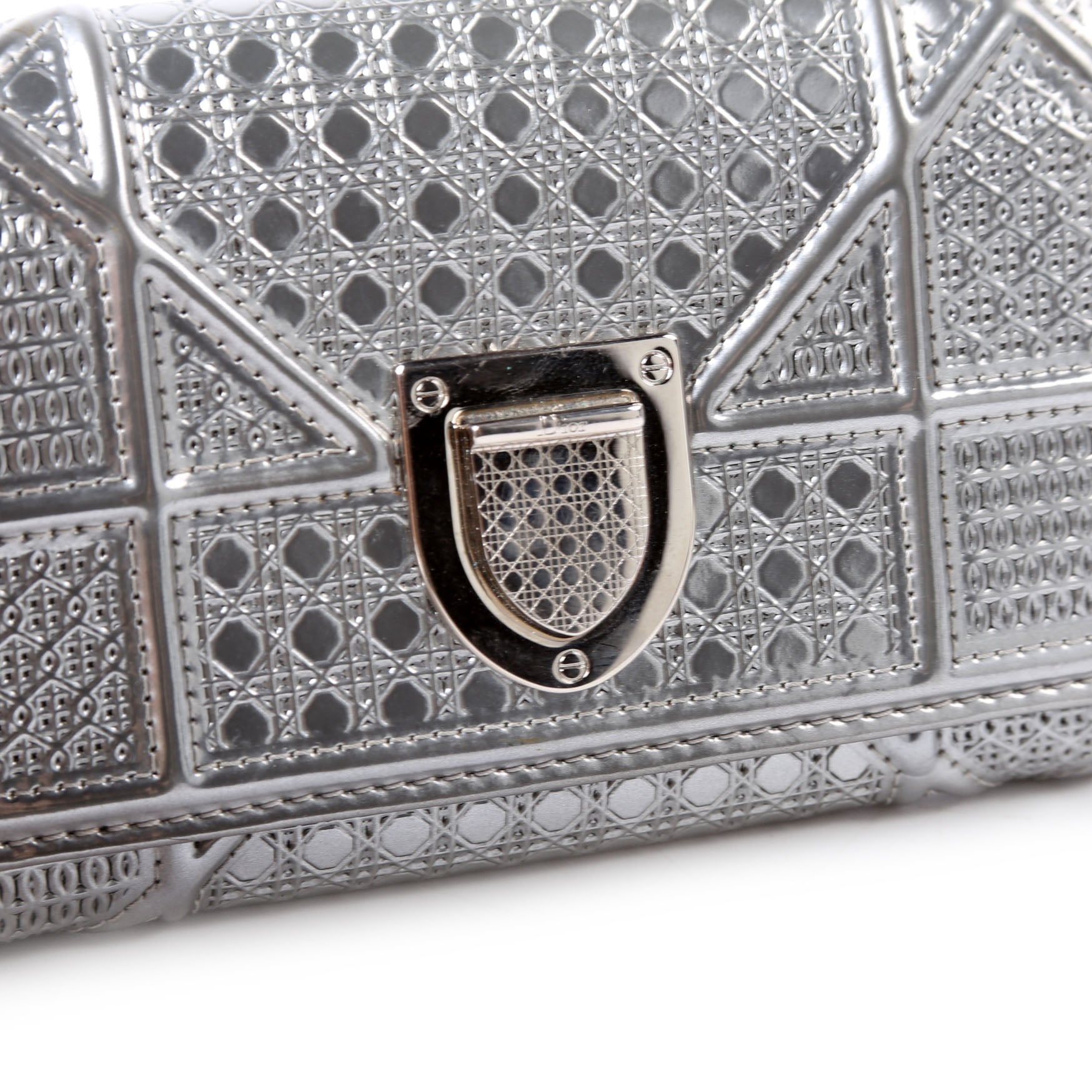 Christian Dior Diorama Compact Wallet Silver
