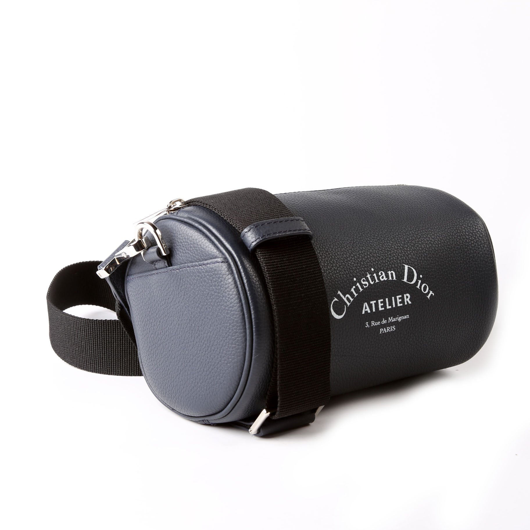 Christian Dior Atelier Roller Shoulder Bag Navy