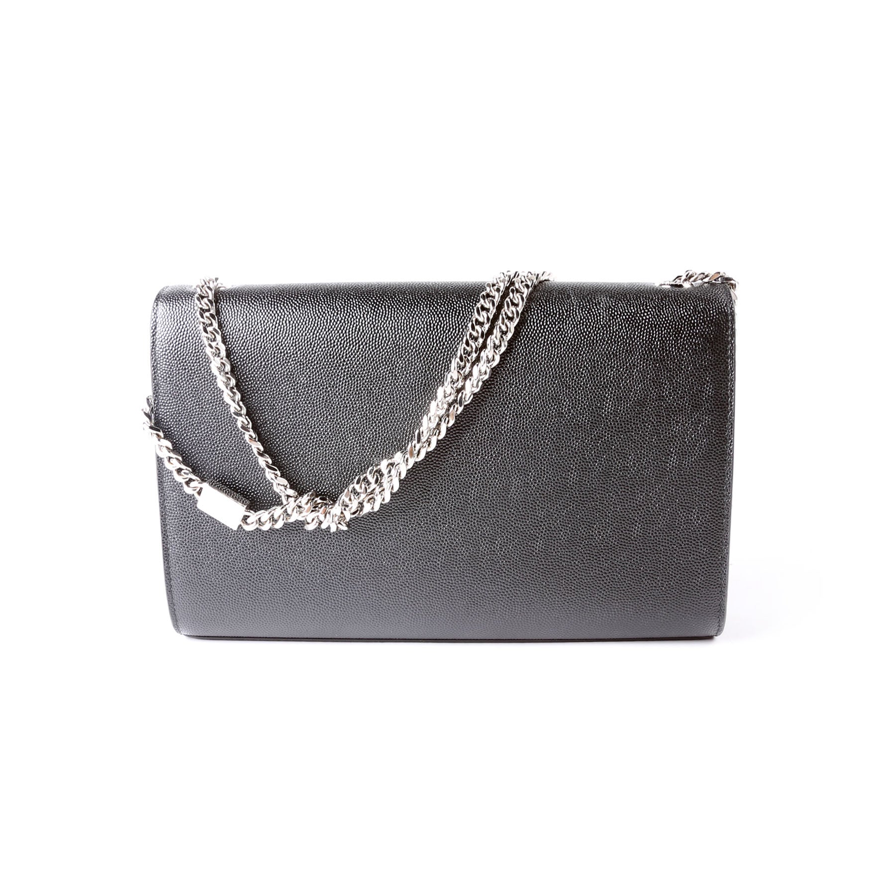 Saint Laurent 364021 Kate Satchel Grain Medium Black