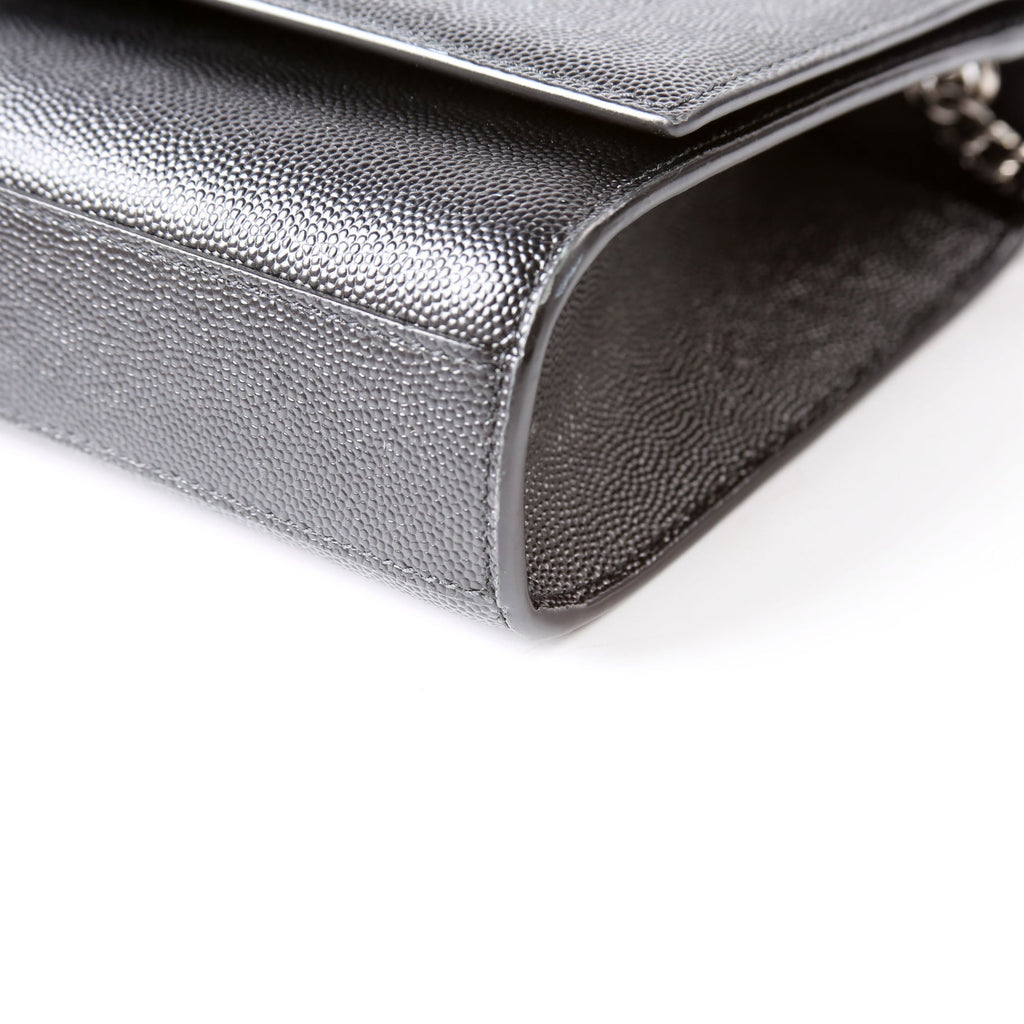 Saint Laurent 364021 Kate Satchel Grain Medium Black
