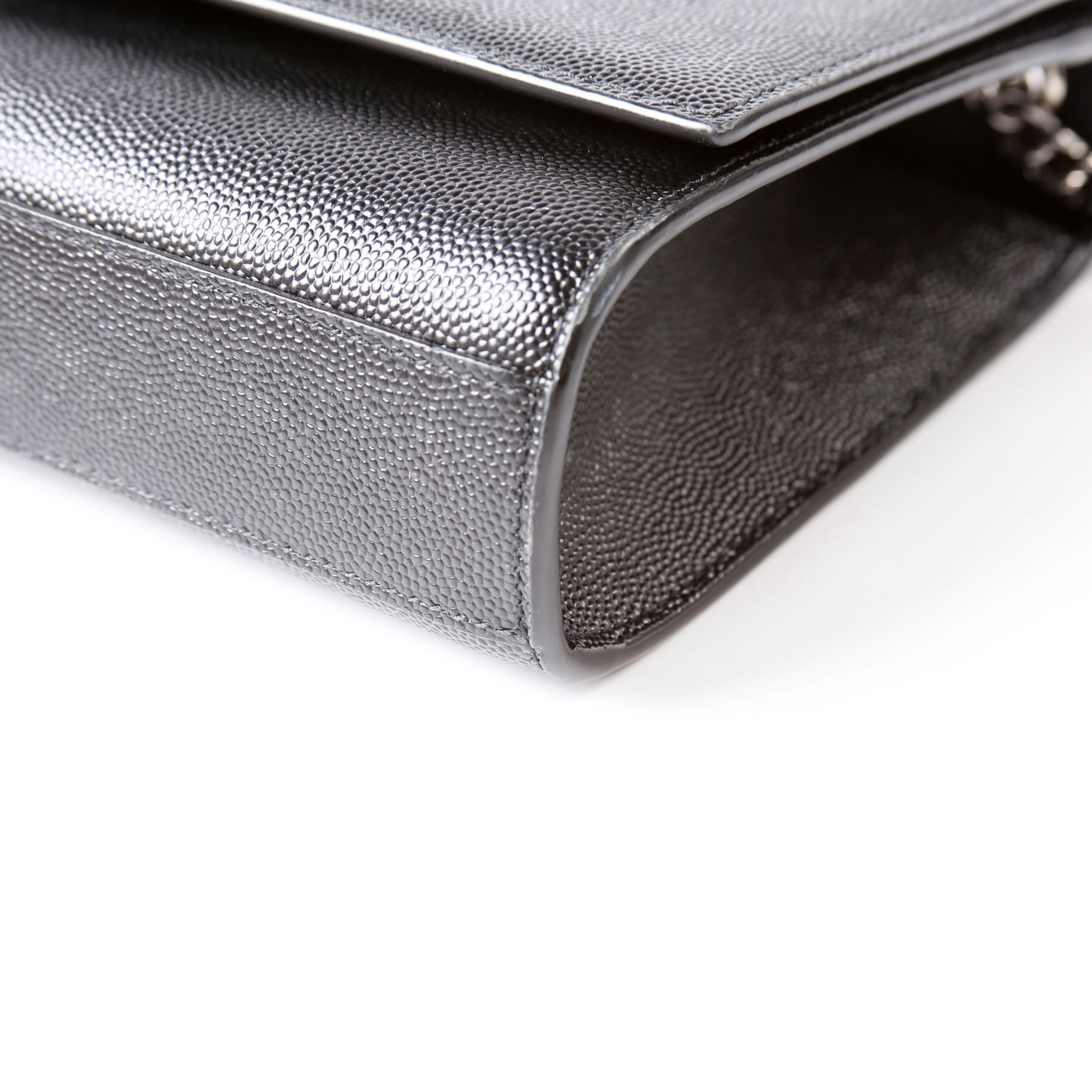 Saint Laurent 364021 Kate Satchel Grain Medium Black