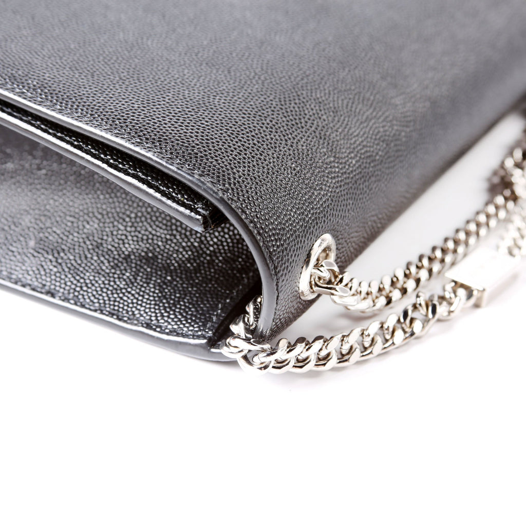 Saint Laurent 364021 Kate Satchel Grain Medium Black