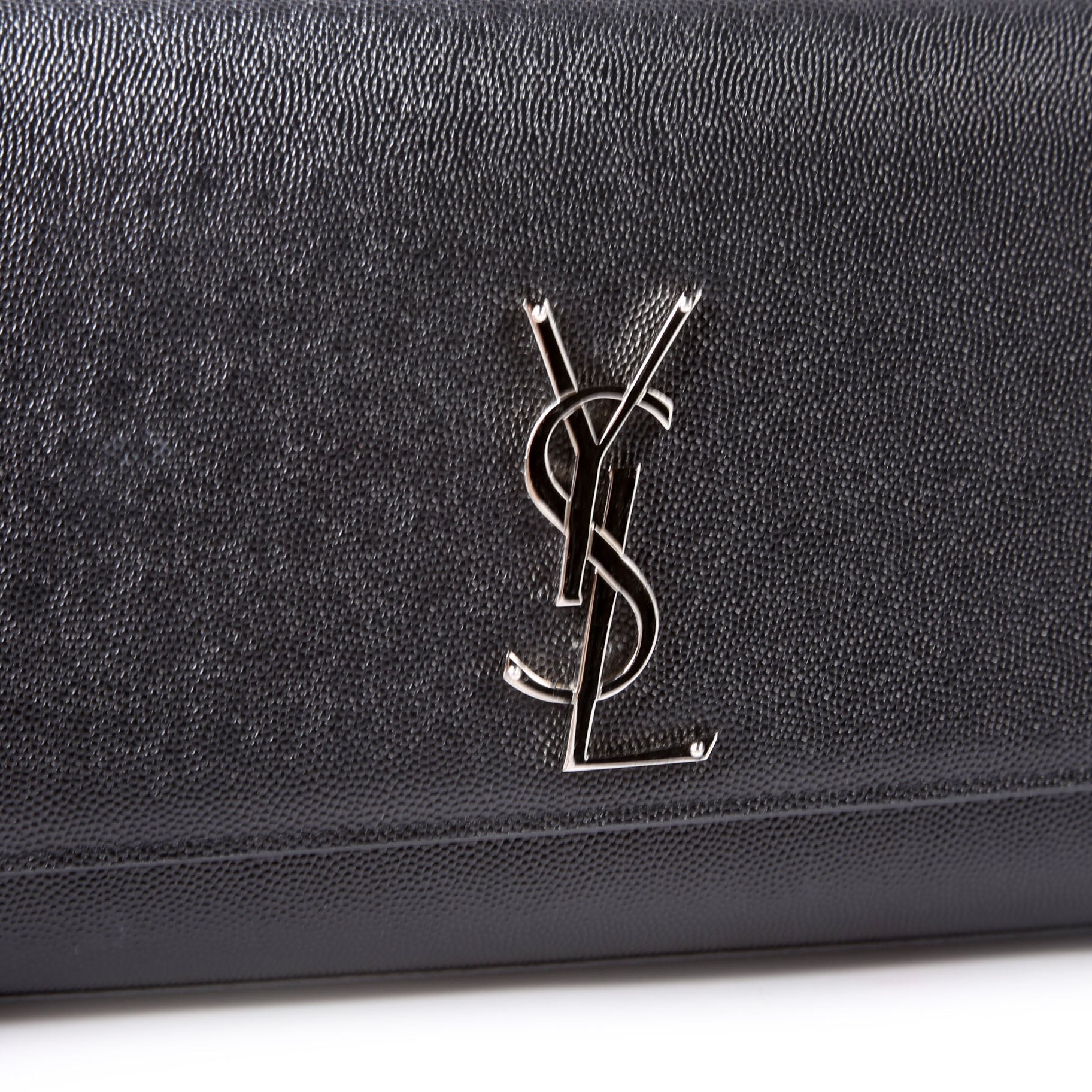 Saint Laurent 364021 Kate Satchel Grain Medium Black