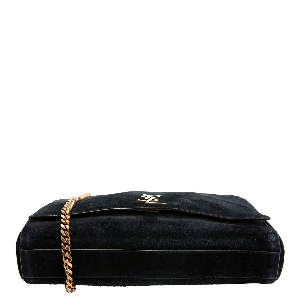 Saint Laurent Kate Satchel Medium Reversible Suede/Leather 553804 Black