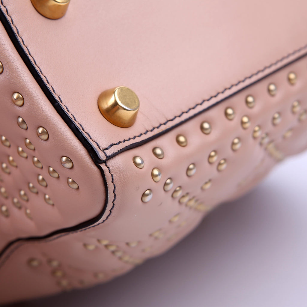 Christian Dior Lady Dior Mini Studded Tan