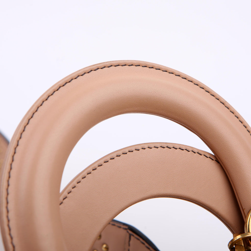 Christian Dior Lady Dior Mini Studded Tan