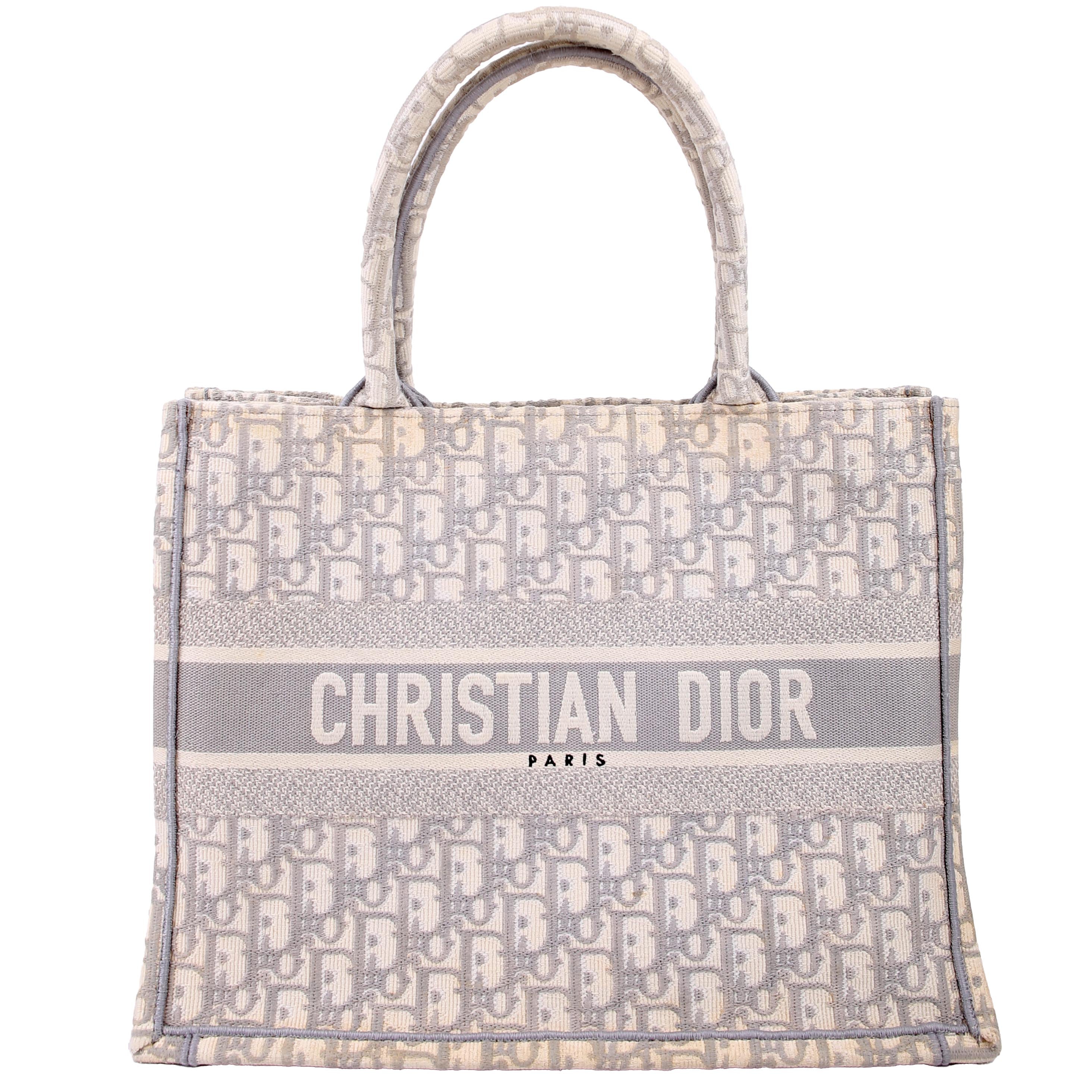 Christian Dior Book Tote Medium Grey