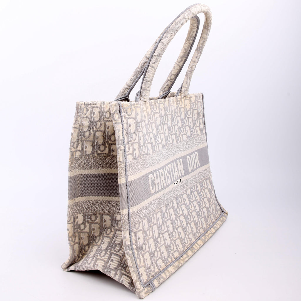 Christian Dior Book Tote Medium Grey