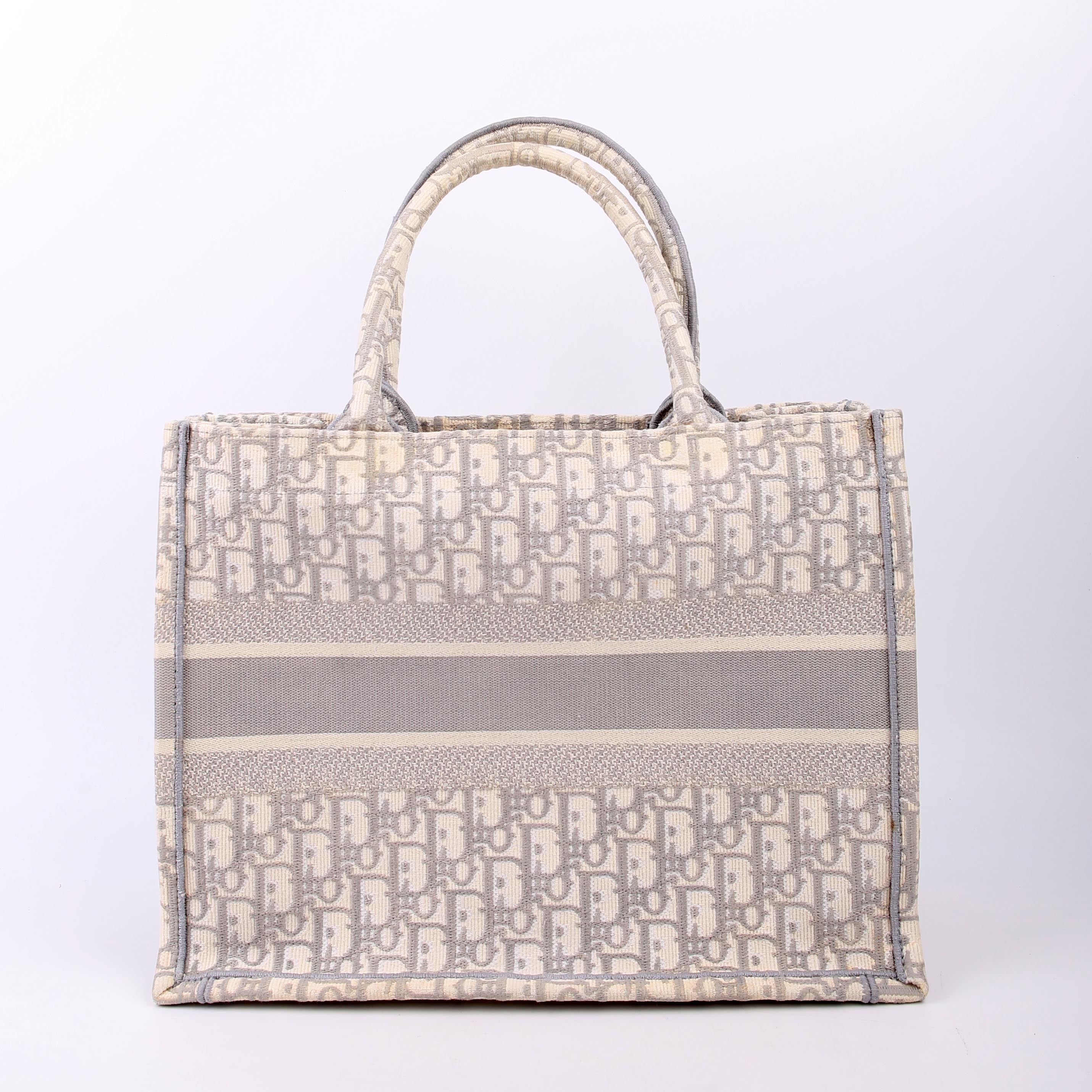 Christian Dior Book Tote Medium Grey
