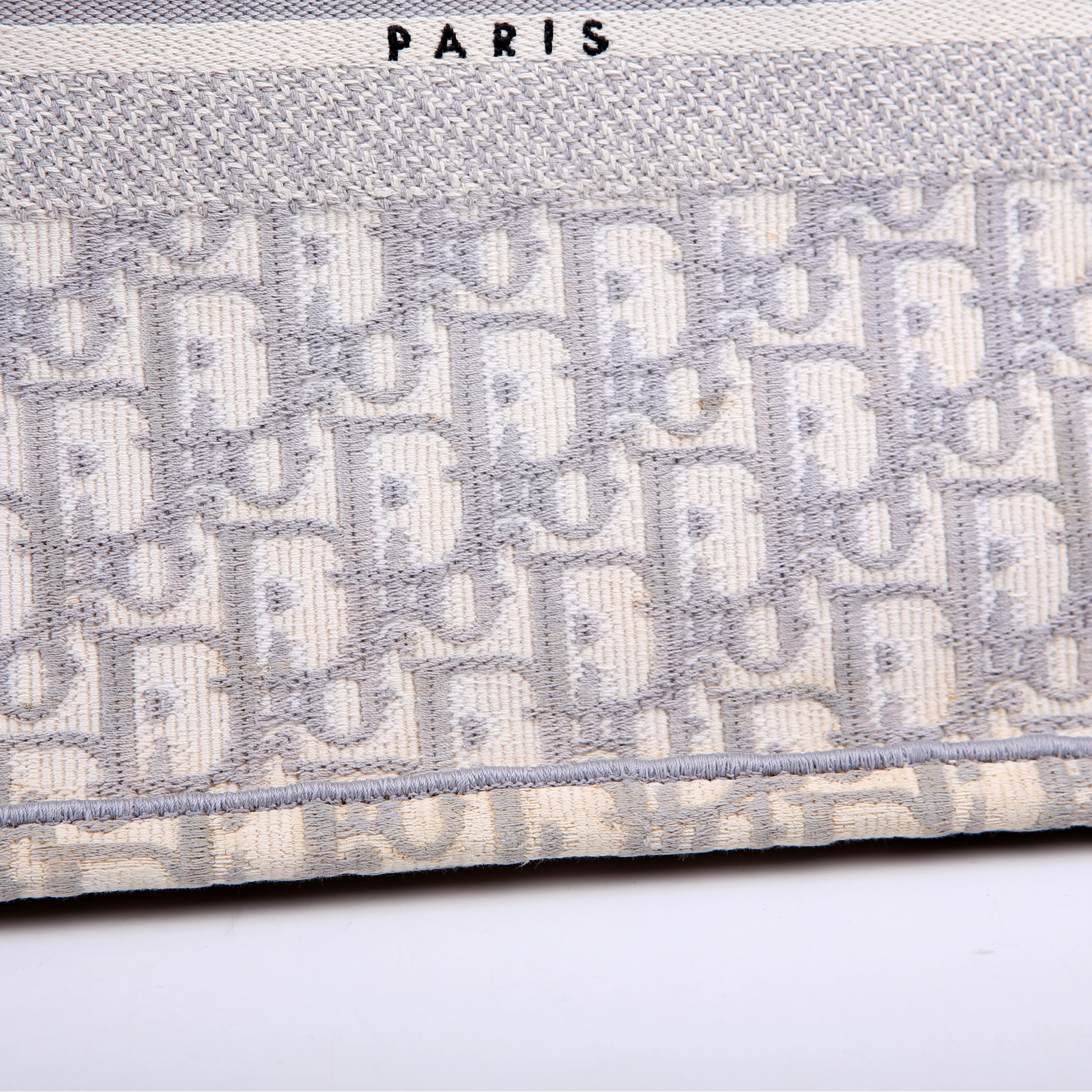Christian Dior Book Tote Medium Grey