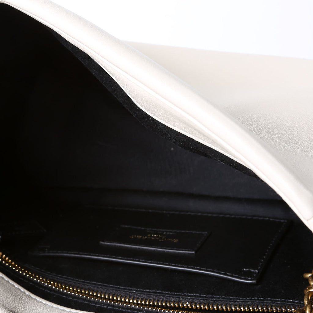Saint Laurent 763475 Jamie 4.3 Small Quilted Lambskin Ivory