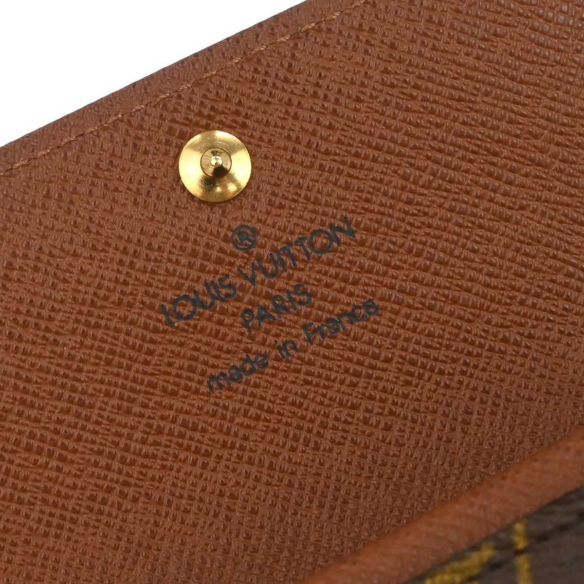 Louis Vuitton Monogram Porte Monnaie Plat Coin Purse Wallet M61930