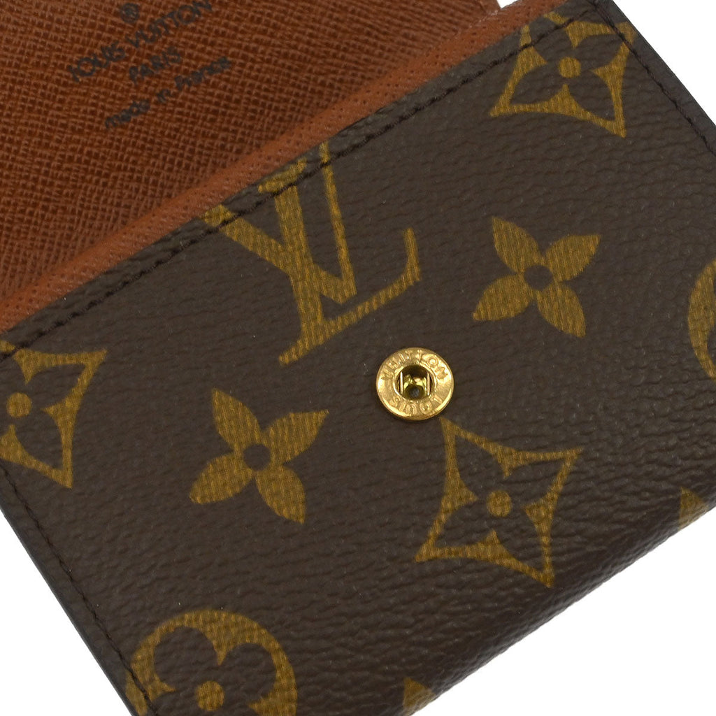 Louis Vuitton Monogram Porte Monnaie Plat Coin Purse Wallet M61930