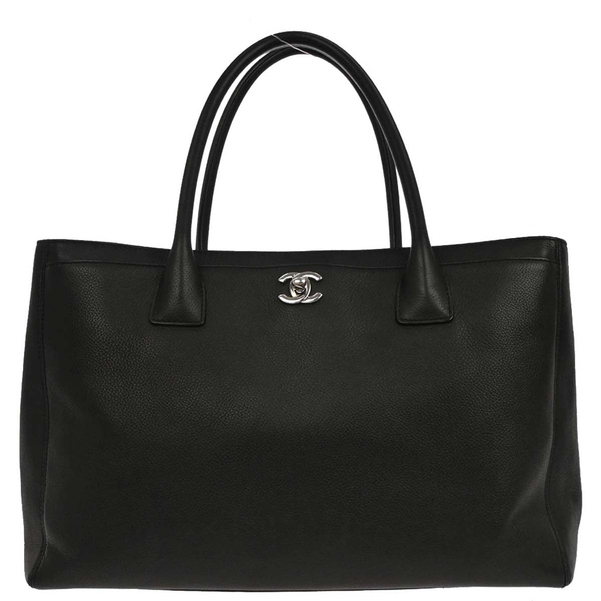 Chanel 2013-2014 Black Calfskin Cerf Executive Tote Bag