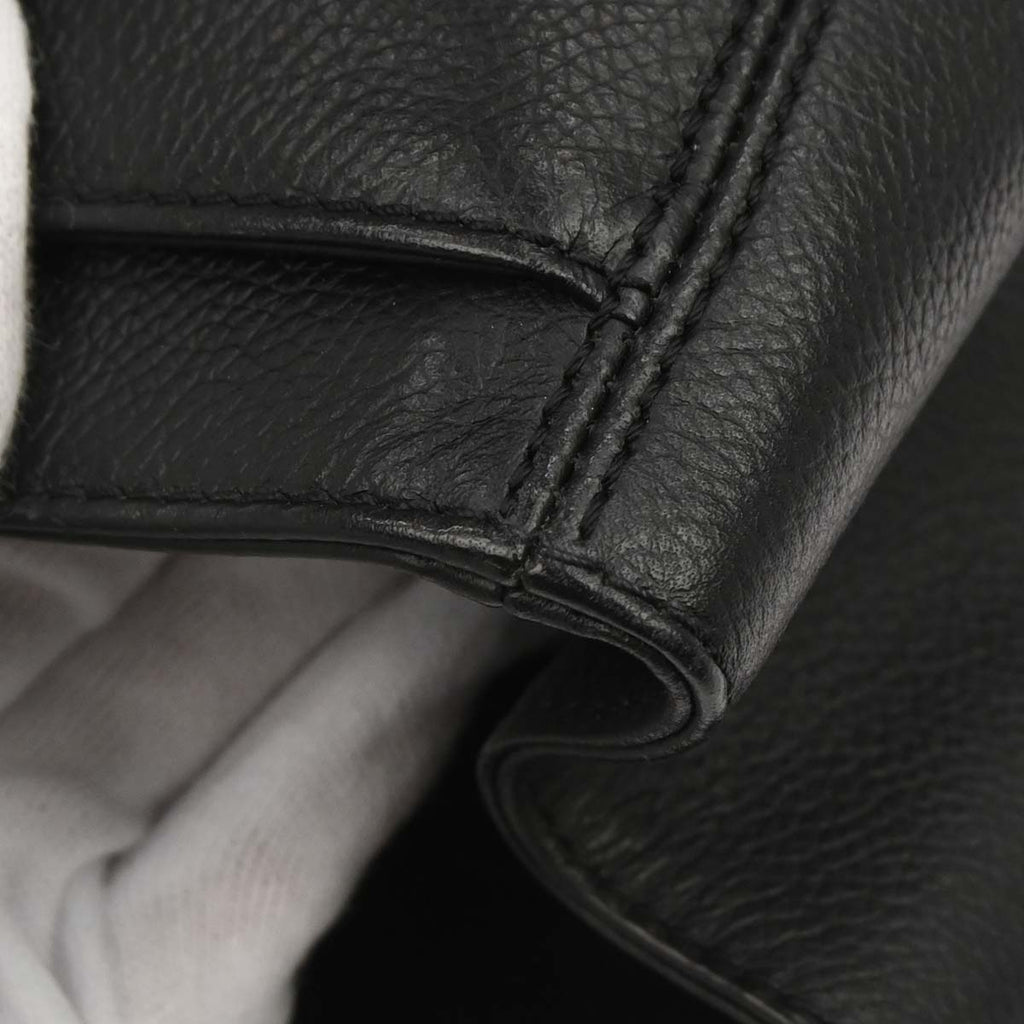Chanel 2013-2014 Black Calfskin Cerf Executive Tote Bag