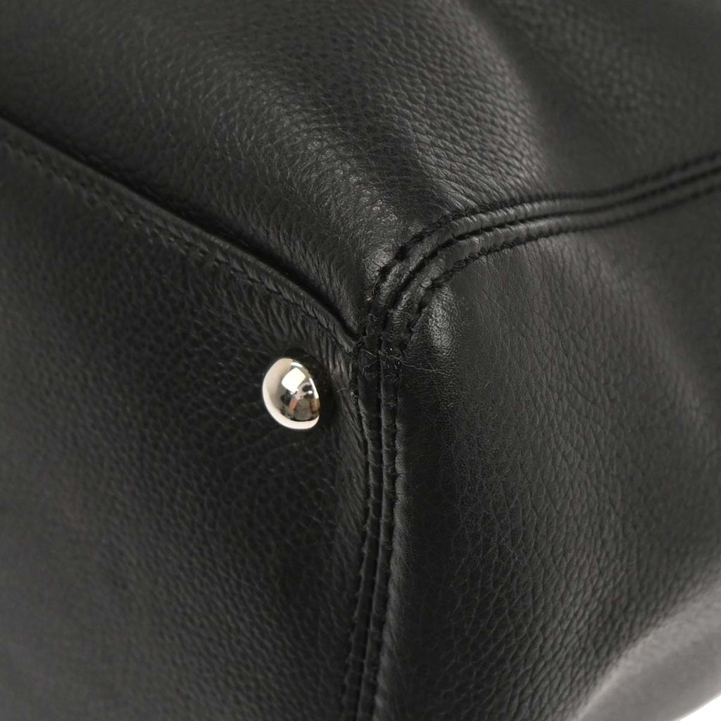 Chanel 2013-2014 Black Calfskin Cerf Executive Tote Bag