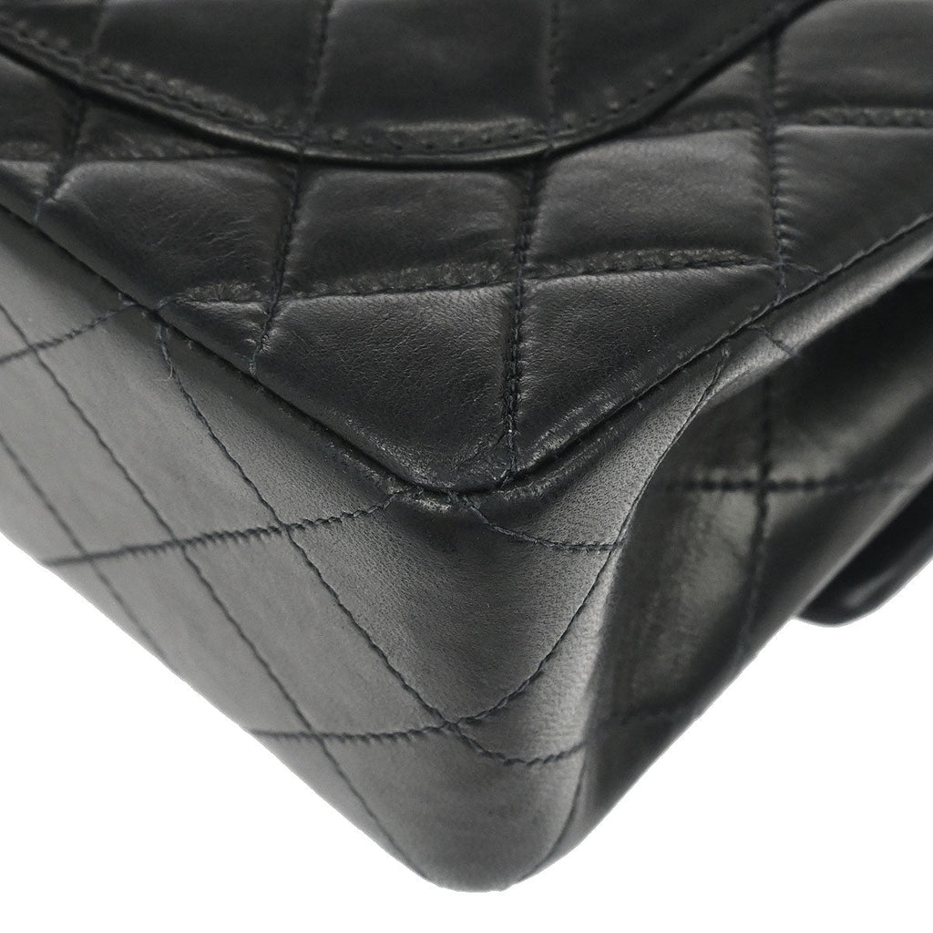 Chanel Black Lambskin Small Classic Double Flap Shoulder Bag